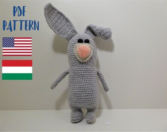 Crochet Bunny Amigurumi Pattern: FunnyBunny PDF (Easy/Intermediate)