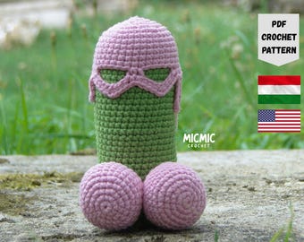 Patron au crochet pour pénis empoisonné | Amigurumi d'Halloween coquin (PDF)