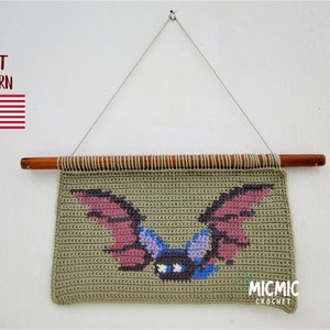 Bat tapestry crochet patten for wallhanging