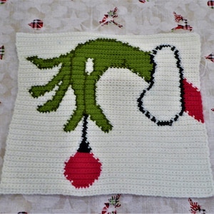 Grinch Hand Wallhanging Crochet Pattern - Etsy