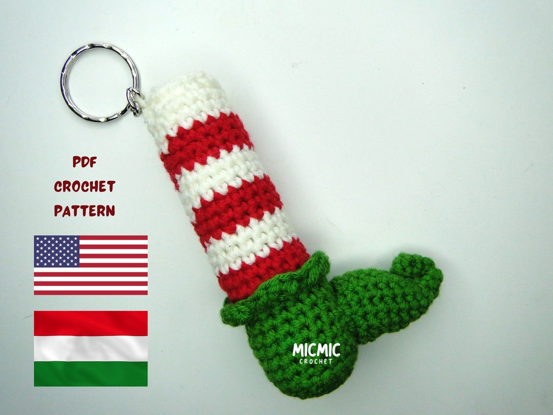 Elf Leg Keychain Crochet Pattern, Elf Leg Keychain Amigurumi Pattern ...