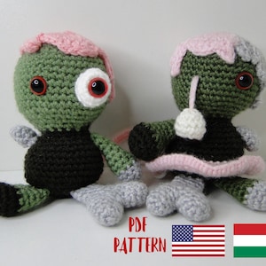 Zombie-Amigurumi-Häkelanleitung: Karl und Helga (PDF-Häkelanleitung)