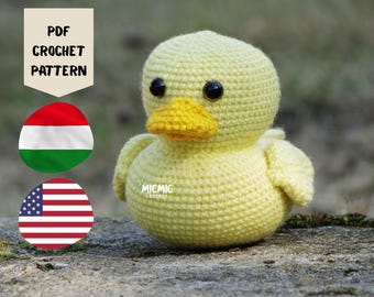 Modèle au crochet en forme de canard en caoutchouc, canard jaune coupé