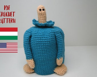 Magic Hand Middle Finger Crochet Pattern, Funny Wizard Decor Amigurumi, Sarcastic Hand with Removable Blue Robe PDF - Rude Gag Gift
