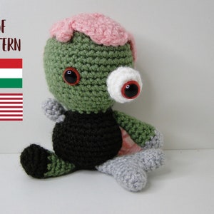 Karl the baby zombie, Zombie crochet pattern, PDF pattern, Amigurumi zombie