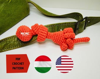 Modèle de breloque pour sac au crochet doigt du milieu, accessoire porte-clé drôle, PDF amigurumi sarcastique à la main - cadeau bâillon grossier, retournez