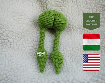 Grumpy Green Christmas Butt Crochet Pattern, Funny Holiday Amigurumi PDF, Christmas Decor, Digital Download