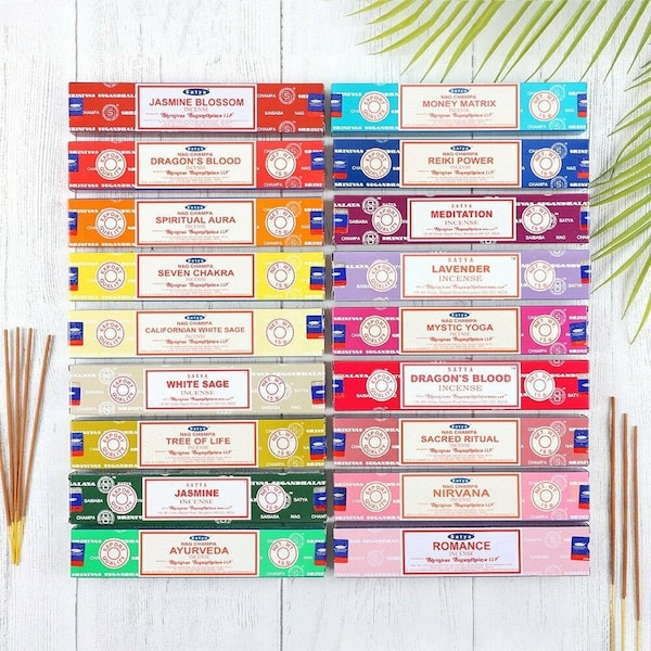 Satya Insence Sticks Genuine Nag Champa Incense Sticks Joss 15g Mix & Match