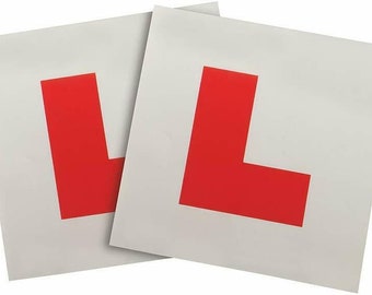 2 x Fully Magnetic L Plates Secure Quick Easy To Fix Learner Sign