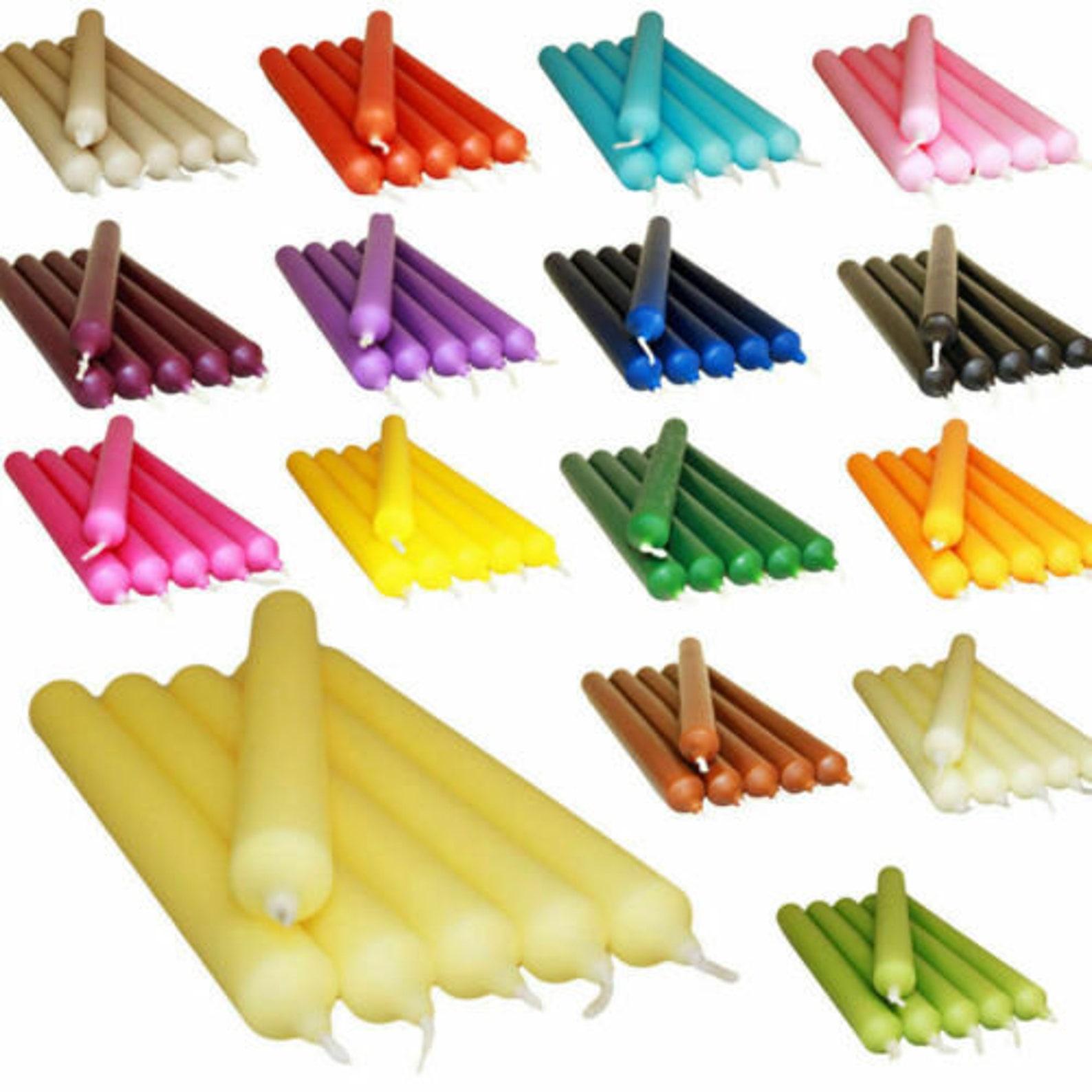 Colourful Dinner Candles for Cheap Price Pack of 10 Etsy UK