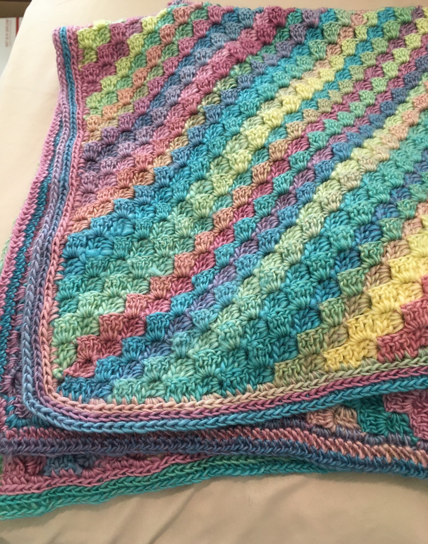 Crochet Cornertocorner Blanket Etsy