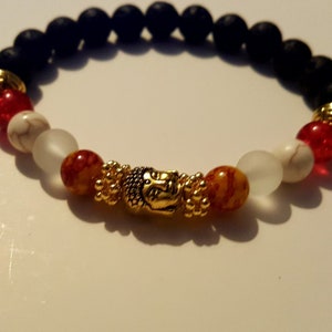 Buddha bracelet with gemstones