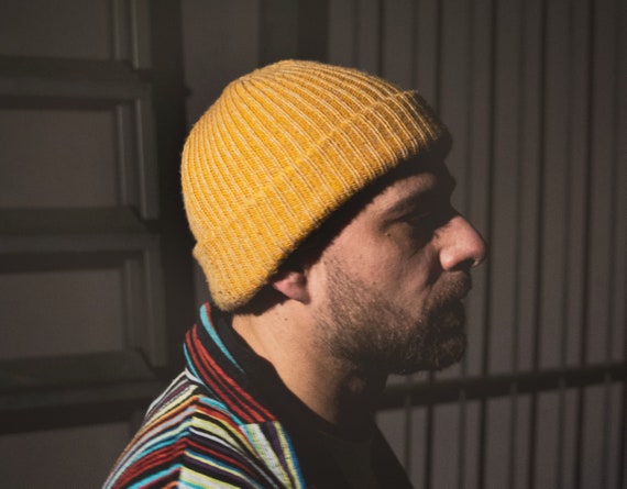 Yellow Docker Fisherman Beanie Cap 