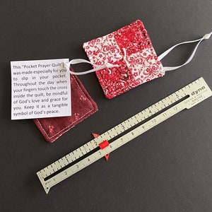 Pocket Prayer Quilt w cross charm inside