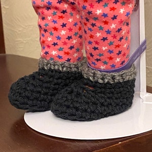 18 inch doll crocheted shoes