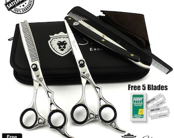 6.5 Inch Barber Scissors Set: Hair Cutting & Thinning Shears