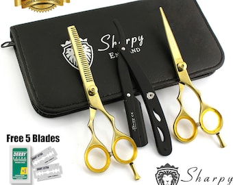 Hairdressing Scissors 5.5" Gold Hair Shears Hair Scissors for cutting | Professional Quality Scissors Available Stock in UK
