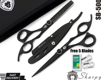 Professional Hairdressing Scissors Barber Salon Haircutting Shears 6.0" Black