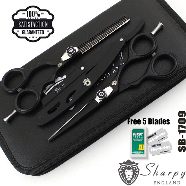 Barber Haare Schneiden Effilierschere Schere Friseursalon Professionelle Barber Friseur Schere Set & Free Black Kit