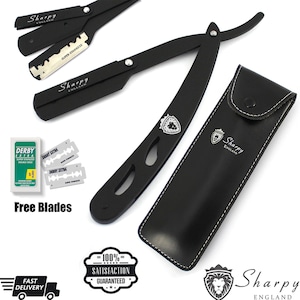 Barber Salon Straight Cut Throat Shaving Razor Rasoi Navalha + Free Blades & Pouch