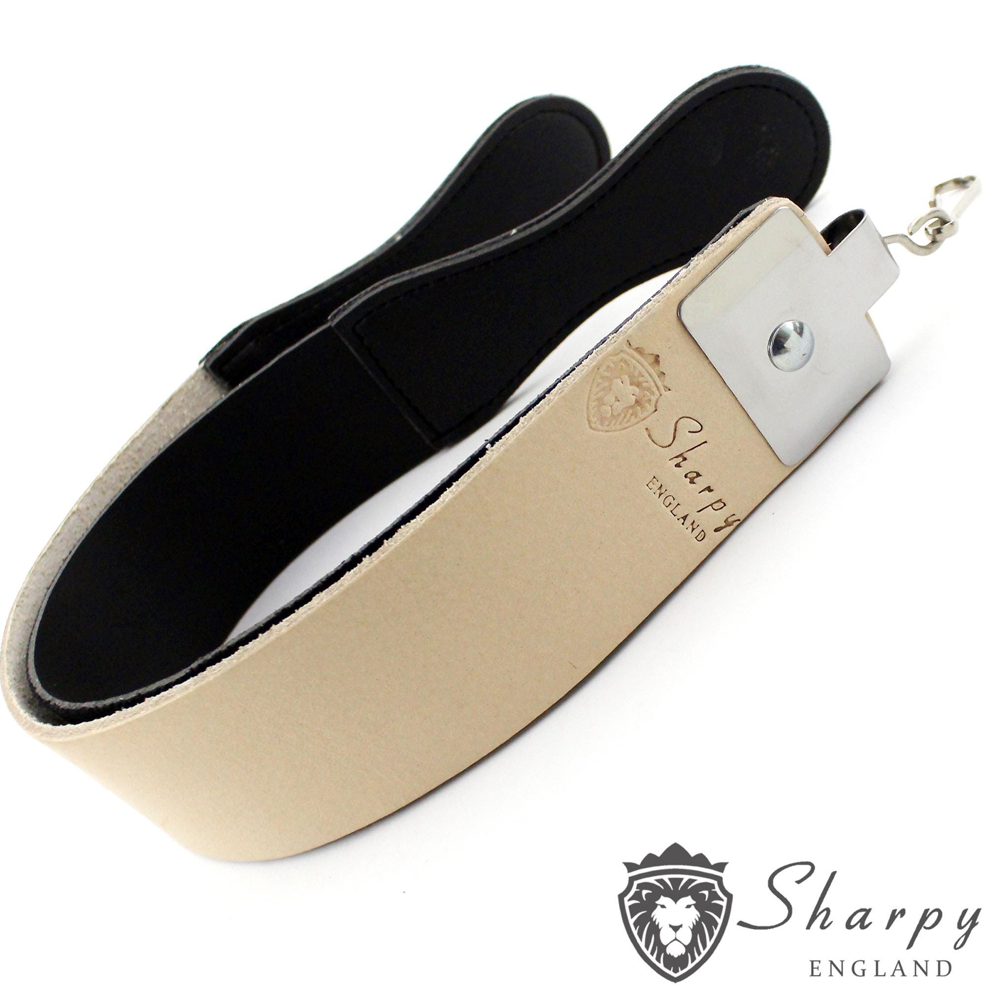 Real Leather Strop Belt Straight Razor sharpening Cut Throat Barber Shaving