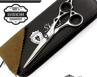 Professionele kappersschaar Kapperssalon Kappersschaar 6,5" zilver met zwarte set