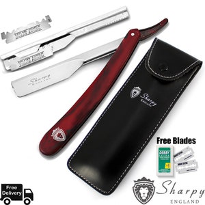 Traditioneller Barber Hair Salon Straight Cut Rasur Rasierer mit Beutel + Kostenlose Klingen