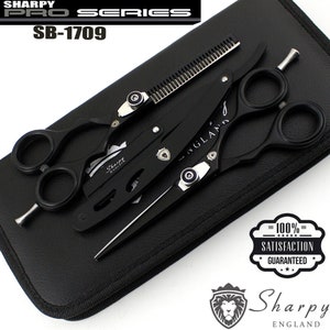 Kappersschaarset: salonkappersschaar en zwarte set afbeelding 5