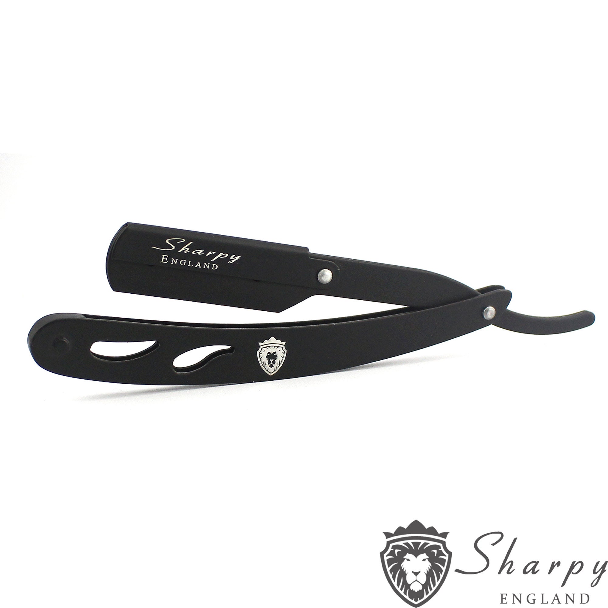 Black Matte Steel Barber Salon Straight Cut Throat Shaving Razor With ...