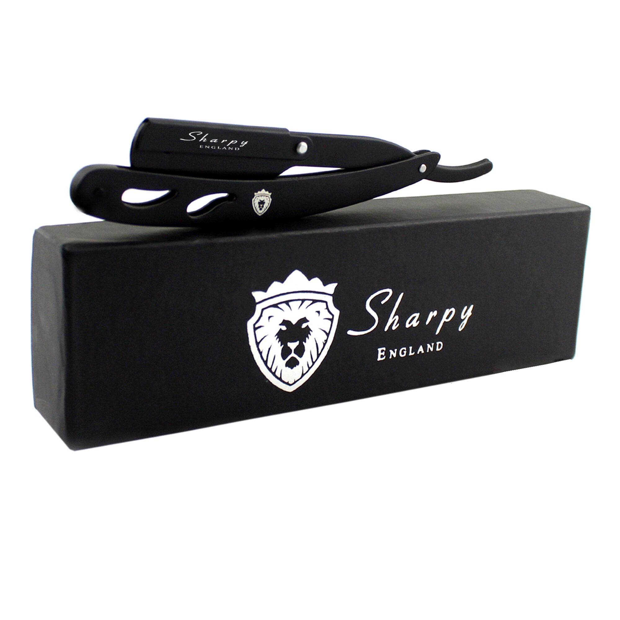 Black Matte Steel Barber Salon Straight Cut Throat Shaving Razor With ...