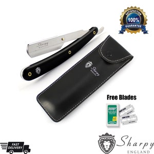 Barber Razor Professioneller Edelstahl Cut Throat Rasierer mit Klingen und Beutel