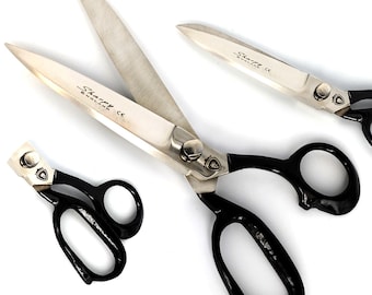 Black Handle Tailor Scissors Upholstery Dressmaking Fabric Heavy Duty Shears 10 Inch