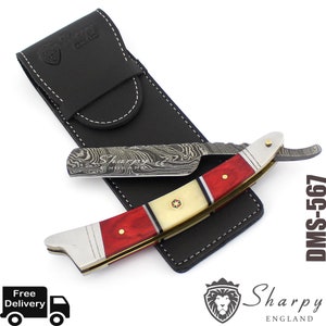 Luxus Damast Stahl Rasiermesser Cut Throat Barber Salon Rasiermesser für Ihn