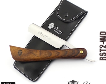 Vintage Style Wet Shaving Set Barber Straight Razor Cut Throat Rose Wood Handle