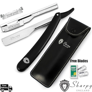 Barber Hair Salon Straight Cut Throat Rasiermesser für Männer mit Beutel + Kostenlose Klingen