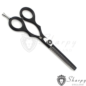 Kappersschaarset: salonkappersschaar en zwarte set afbeelding 4