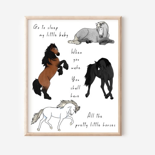 Horse Wall Art Horse Nursery Theme Farmhouse Decor Nursery Etsy Canada