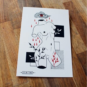 WOMAN  - A5 Print - Illustration - Impression -  papier naturel