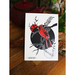 CARDINAL - A6 Print - Illustration - Impression - supérieur mat