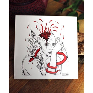EMPTY YOUR MIND - Print - Illustration - Impression carré - supérieur mat 148 x 148 mm
