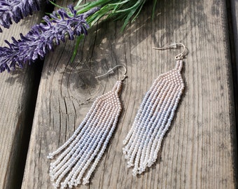 Seed bead earrings, fringe earrings, dangle drop earrings, Bead earrings, tassel earrings, gift for her, mother's day