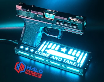 Original LED Gun Stand® (R Series)-Double Stack Glock®/P80®/Shadow Systems®/ZEV Technologies®-9mm/.40/.357/.22LR
