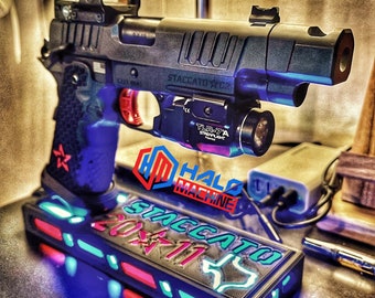 Original LED Gun Stand® (R Series™)-Double Stack 2011-Atlas/Dark Forge/Infinity/Limcat/Nighthawk/Prodigy/Staccato/STI/Taran Tactical, etc