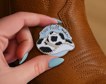 Spilla smaltata a forma di cappello western – Accessorio estetico da cowgirl (30 mm)