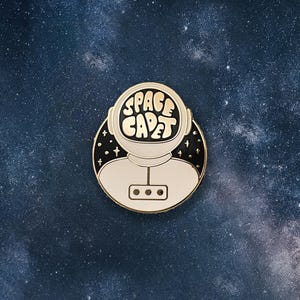 Astronaut Gold Emaille Anstecknadel Brosche Outerspace Space Cadet