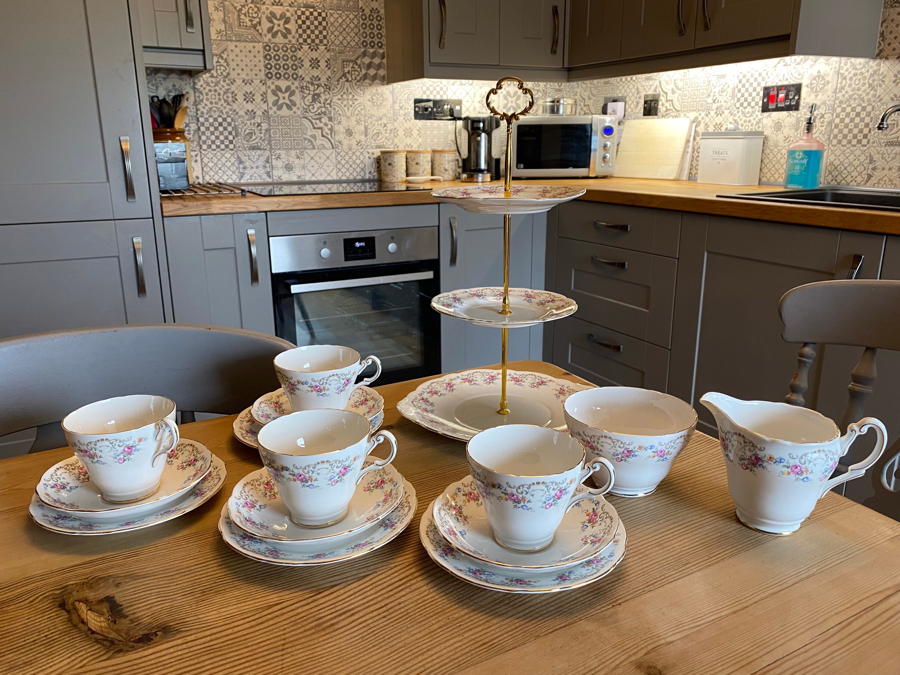 Fine bone China afternoon teaset for four Springfield Etsy