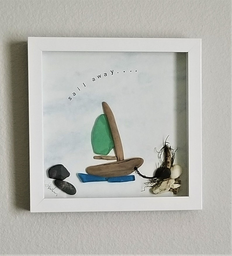 Sail Away Shadowbox Home Decor Wall Art image 1