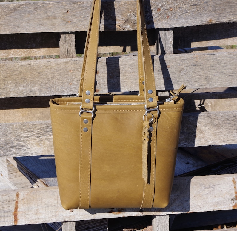 Leather Shoulder Bag/purse/bag. Khaki Desert Brown 100 Percent Rustic