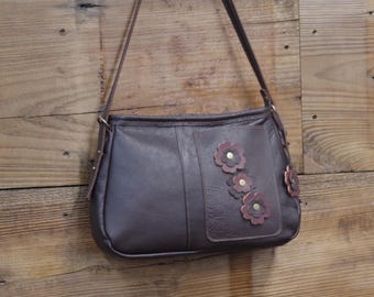 Beautifully handcrafted rich brown leather Hobo bag. Made in the USA.