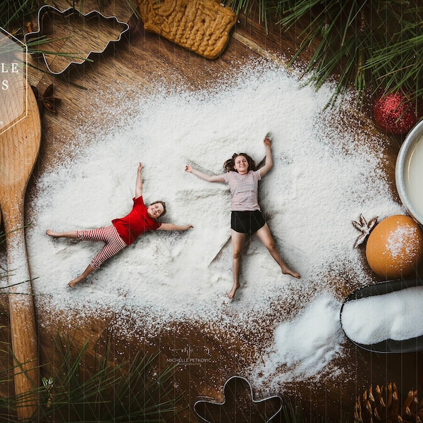 Christmas snow angel, flour angel, digital backdrop, composite, photoshop background, cutting board, photographer resourses, jpg